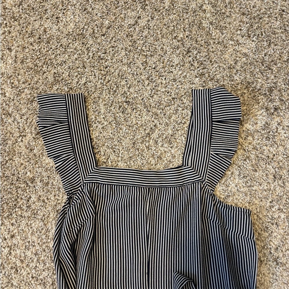 Monteau Women Striped Jumpsuit with Pockets XS - Picture 5 of 10